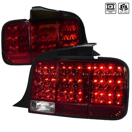 Spec-D Tuning 05-09 Ford Mustang 05-09 Ford Mustang Seq LED T.L - Red LT-MST05RLED-SQ-TM